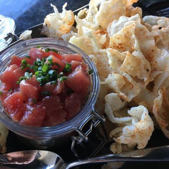 Topgolf - Tuna tartare ($18) - lemongrass oil, rice crackers, seaweed salad - Golf Near Me - Las Vegas, Nevada Topgolf - Tuna tartare ($18) - lemongrass oil, rice crackers, seaweed salad - Golf Near Me - Las Vegas, Nevada