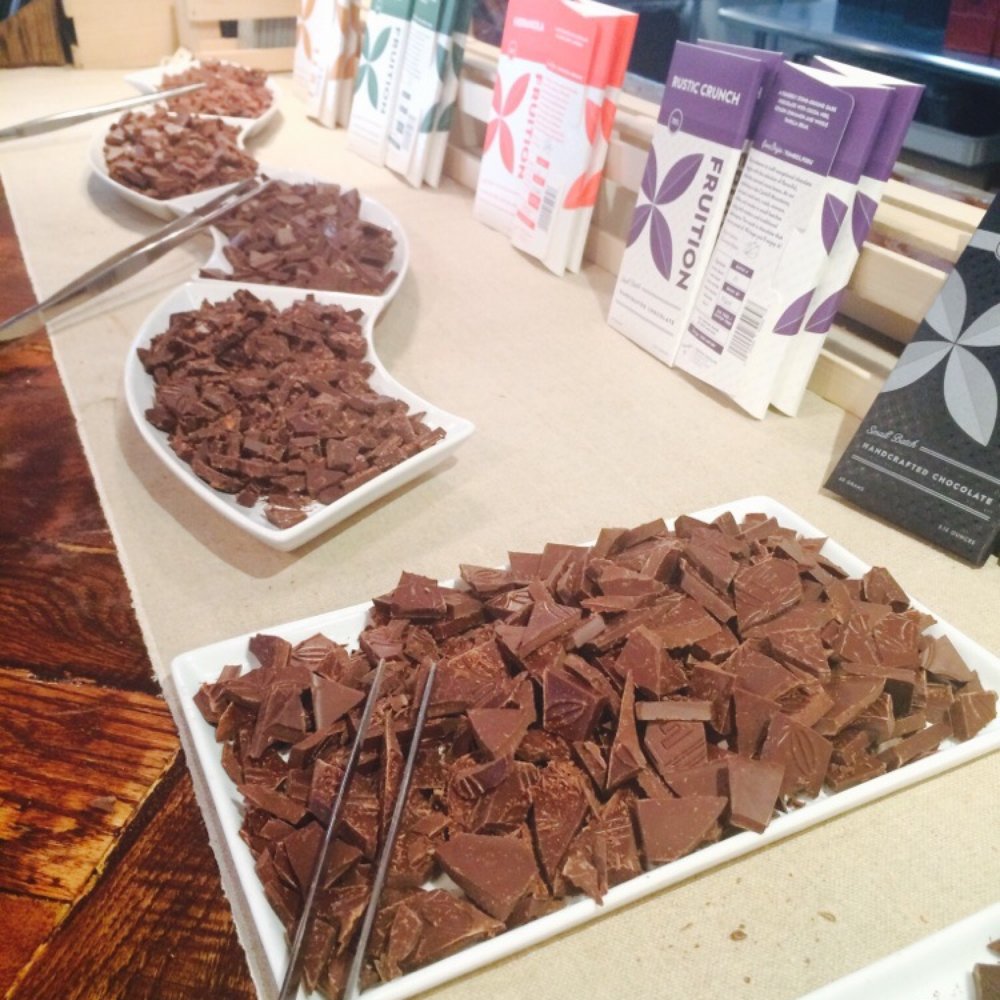 Fruition Chocolate Works - Sample spread of chocolates from 60-100%. Legit - Chocolatiers & Shops Near Me - Shokan, New York Fruition Chocolate Works - Sample spread of chocolates from 60-100%. Legit - Chocolatiers & Shops Near Me - Shokan, New York