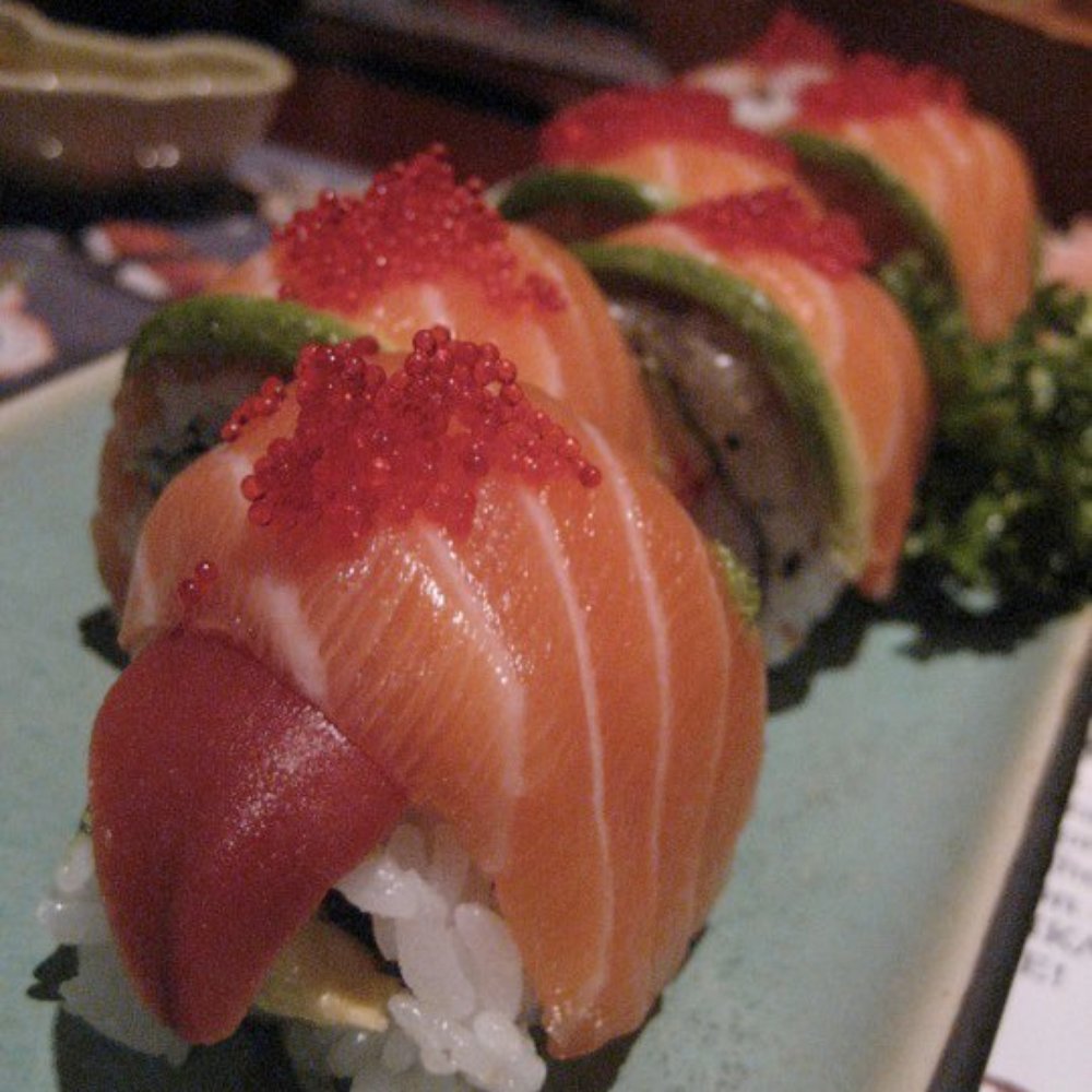 Hinote Sushi Restaurant - rainbow dragon roll - Japanese Near Me - Mississauga, Ontario