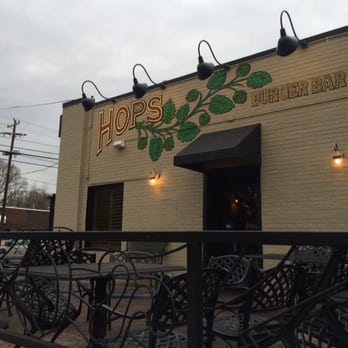 Hops Burger Bar - Too cold to sit out here today but, a nice spot for warmer weather 2.14.15 - Burgers Near Me - Greensboro, North Carolina Hops Burger Bar - Too cold to sit out here today but, a nice spot for warmer weather 2.14.15 - Burgers Near Me - Greensboro, North Carolina