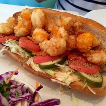 Perla's - Shrimp poboy $16 - Seafood Near Me - Austin, Texas Perla's - Shrimp poboy $16 - Seafood Near Me - Austin, Texas