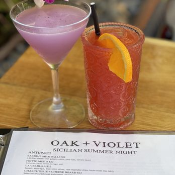 Oak + Violet - South side & Italian Surfer cocktails - New American Near Me - Menlo Park, California Oak + Violet - South side & Italian Surfer cocktails - New American Near Me - Menlo Park, California