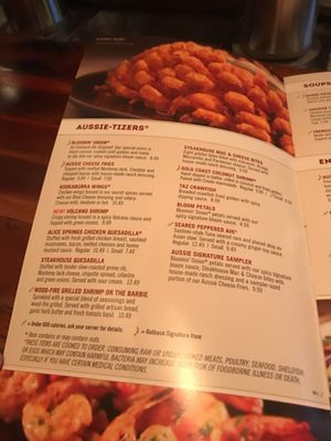 Menu photo 6 Outback Steakhouse Houma, LA Menu photo 6 Outback Steakhouse Houma, LA