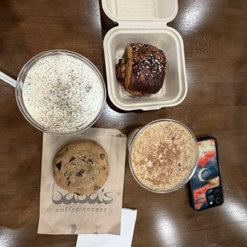 Baba's Coffee Corner - Vanilla cardamom match & Cinnamon honey latte - Coffee & Tea Near Me - Orange, California Baba's Coffee Corner - Vanilla cardamom match & Cinnamon honey latte - Coffee & Tea Near Me - Orange, California