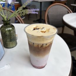 Iced blueberry pie latte Iced blueberry pie latte