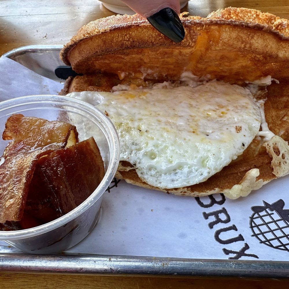 Bruxie - BACON, EGG & CHEDDAR - Sandwiches Near Me - Orange, California Bruxie - BACON, EGG & CHEDDAR - Sandwiches Near Me - Orange, California