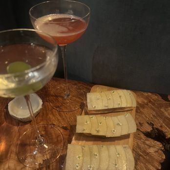 Bar Crenn - Dirty martini, Jack rose and onion turnover - Wine Bars Near Me - San Francisco, California Bar Crenn - Dirty martini, Jack rose and onion turnover - Wine Bars Near Me - San Francisco, California