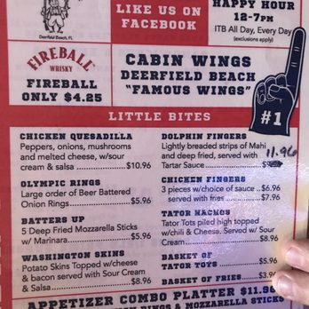 Cabins Bar & Grill - Never eaten here tho - Chicken Wings Near Me - Deerfield Beach, Florida Cabins Bar & Grill - Never eaten here tho - Chicken Wings Near Me - Deerfield Beach, Florida