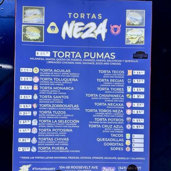 Tortas Neza - Menu - Mexican Near Me - Corona, New York Tortas Neza - Menu - Mexican Near Me - Corona, New York