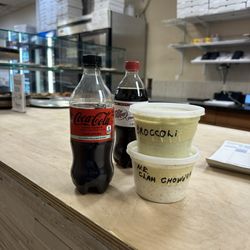 Chiafullo's - Broccoli soup and clam chowder
