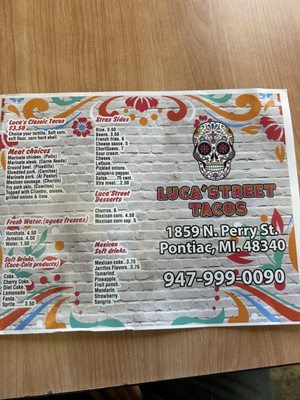 Menu photo 2 Luca’s Street Tacos Pontiac, MI Menu photo 2 Luca’s Street Tacos Pontiac, MI