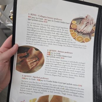 Crystal Nails - Pedicure menu - Nail Salons Near Me - Redding, California
