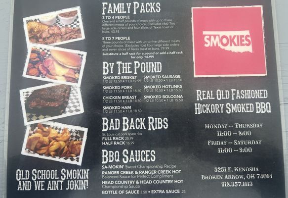 Menu photo 2 Smokies BBQ Broken Arrow, OK