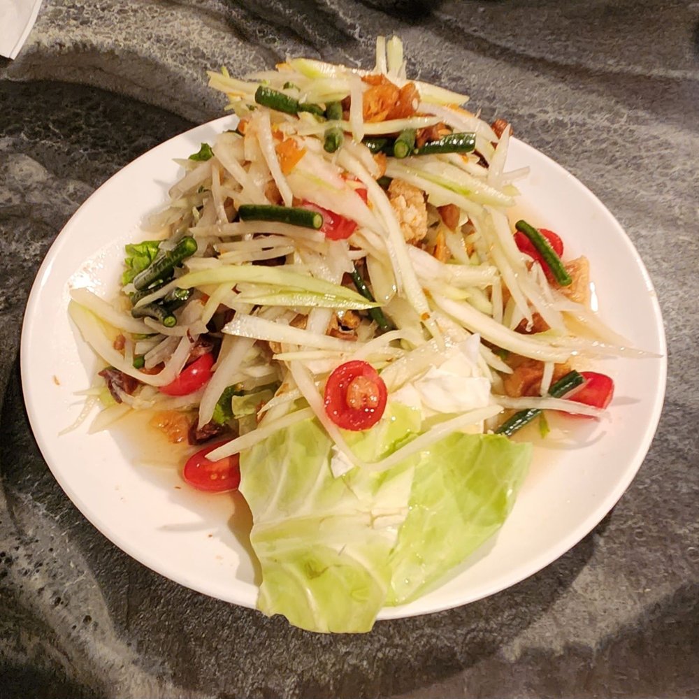 Tantawan Thai Kitchen - Moo Krob Papaya Salad. - Thai Near Me - West Covina, California Tantawan Thai Kitchen - Moo Krob Papaya Salad. - Thai Near Me - West Covina, California