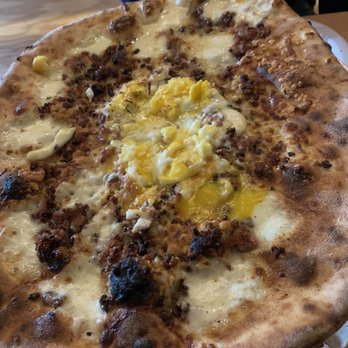 Krust Pizza & Bourbon Bar - Breakfast pizza - it even looks dry - Pizza Near Me - Middletown, Connecticut