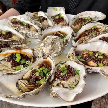 Congee Village - Giant oyster steam with black bean sauce - Cantonese Near Me - Flushing, New York Congee Village - Giant oyster steam with black bean sauce - Cantonese Near Me - Flushing, New York