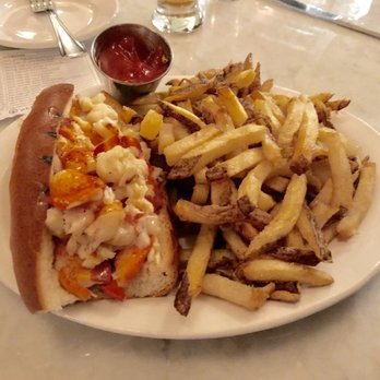 Neptune Oyster - Hot lobster roll with French fries - Seafood Near Me - Boston, Massachusetts Neptune Oyster - Hot lobster roll with French fries - Seafood Near Me - Boston, Massachusetts