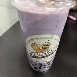 Taro Milk Tea with boba Taro Milk Tea with boba