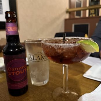Alamo Steakhouse & Saloon - Tonight's beverages: Raspberry Margarita and Shlafly Oatmeal Stout - Steakhouses Near Me - Mattoon, Illinois Alamo Steakhouse & Saloon - Tonight's beverages: Raspberry Margarita and Shlafly Oatmeal Stout - Steakhouses Near Me - Mattoon, Illinois