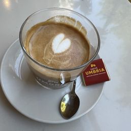 Lovely Cortado, cafe Umbria never disappoints. Haven't been to this location, might be my favorite.