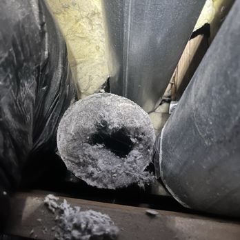 Air Duct Kings - This is what the tube looked like AFTER Company F said they cleaned. - Air Duct Cleaning Near Me Air Duct Kings - This is what the tube looked like AFTER Company F said they cleaned. - Air Duct Cleaning Near Me