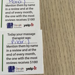 Name of both masseuse Name of both masseuse