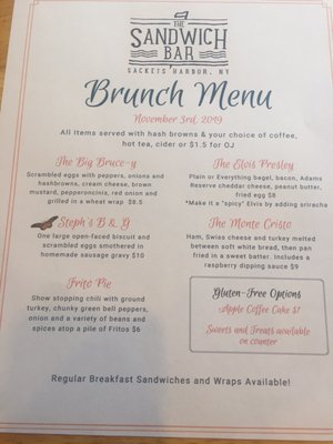 Menu photo 4 The Sandwich Bar Sackets Harbor, NY