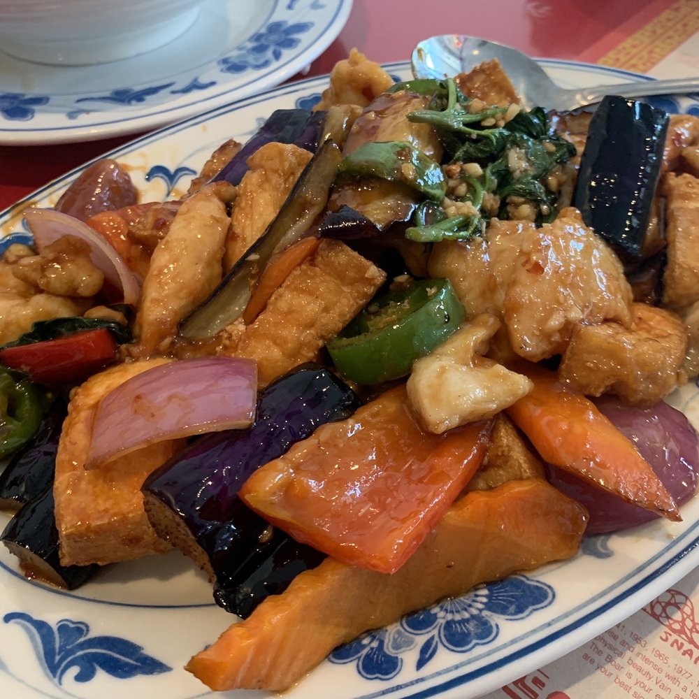 Rice Express - Eggplant Tofu Stir Fry - Chinese Near Me - Folsom, California Rice Express - Eggplant Tofu Stir Fry - Chinese Near Me - Folsom, California