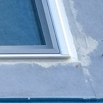 Mister Window - Cracked stucco patch. - Windows Installation Near Me - Palmetto, Florida Mister Window - Cracked stucco patch. - Windows Installation Near Me - Palmetto, Florida