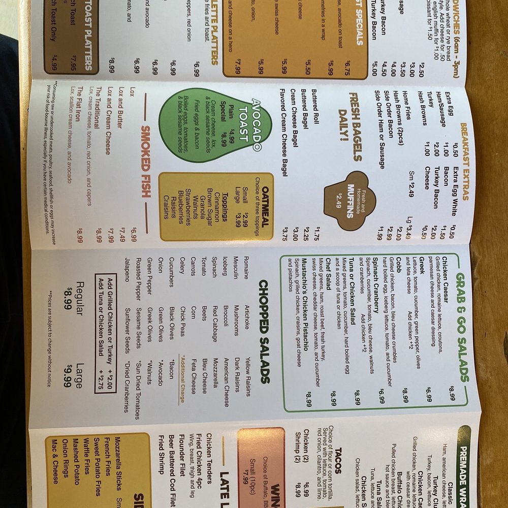 Mustachio's Deli - Front of menu - Delis Near Me - Merrick, New York Mustachio's Deli - Front of menu - Delis Near Me - Merrick, New York