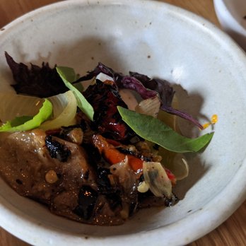 Octavia - two rock MOZZARELLA, jimmy nardello, cipollini onion, fairytale eggplant - New American Near Me - San Francisco, California