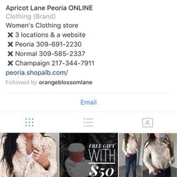 Apricot Lane Boutique Champaign - Follow them on Instagram to find out about new arrivals and promo codes