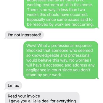 757 Seven Cities Plumbing - Thinking leaving a customer in a bad situation is funny. - Plumbing Near Me 757 Seven Cities Plumbing - Thinking leaving a customer in a bad situation is funny. - Plumbing Near Me