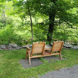 The Thompson House Cafe - Beautiful view of the Batavia Kill that surrounds the property.