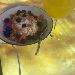 Greek yogurt and mimosa