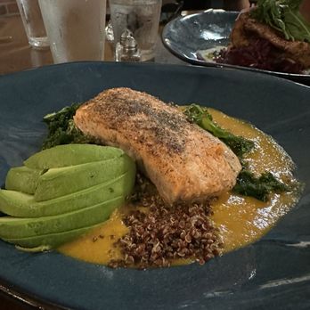 Jeremy's on the Hill - Look at this delicious salmon - New American Near Me - Julian, California Jeremy's on the Hill - Look at this delicious salmon - New American Near Me - Julian, California