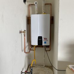 Max Plumbing - Tankless hot water heater install