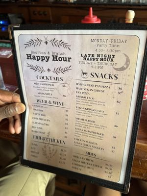 Menu photo 5 Bourbon & Branch Philadelphia, PA