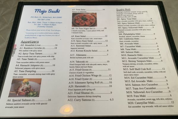 Menu photo 3 MOJO Sushi Wakefield, MA