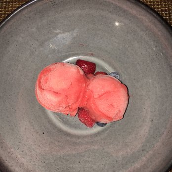 Restaurant 917 - House made strawberry sorbet. - New American Near Me - Carson, California