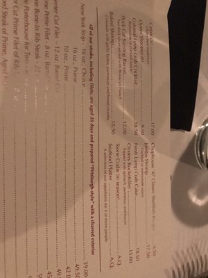 Menu photo 5 Chophouse '47 Greenville, SC