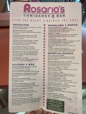 Menu photo 5 Rosario's ComidaMex & Bar San Antonio, TX Menu photo 5 Rosario's ComidaMex & Bar San Antonio, TX
