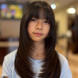 Framing layers with cute bangs