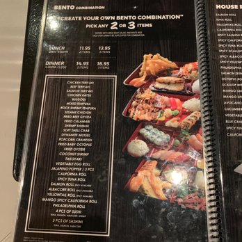 Crazy Rock'N Sushi - Bento combination options - Sushi Bars Near Me - Glendale, California