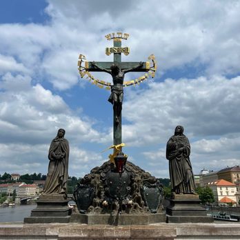 Karlův Most - The Holy Crucifix on Charles Bridge! (May, 2023) - Landmarks & Historical Buildings Near Me - Prague, Puerto Rico