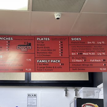 Chuck’s BBQ Restaurant - Menu - Barbeque Near Me - Clovis, California