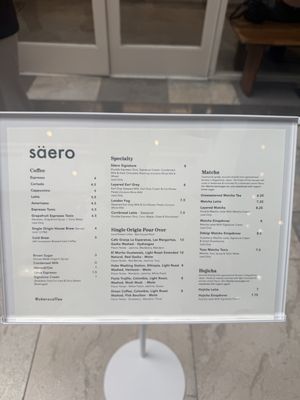 Menu photo 1 Saero Los Angeles, CA
