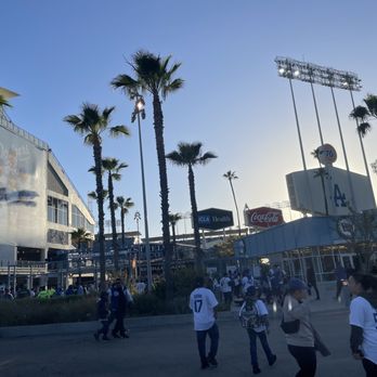 Dodger Stadium - Outside the stadium after getting off the shuttle - Stadiums & Arenas Near Me - Los Angeles, California