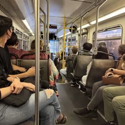 Hollywood Bowl Shuttle - Pasadena - Inside shuttle