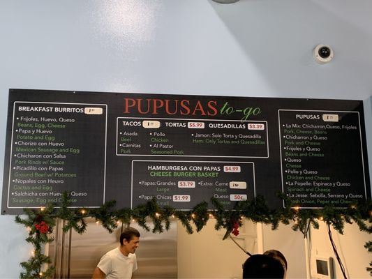 Menu photo 2 Pupusas to go Dallas, TX